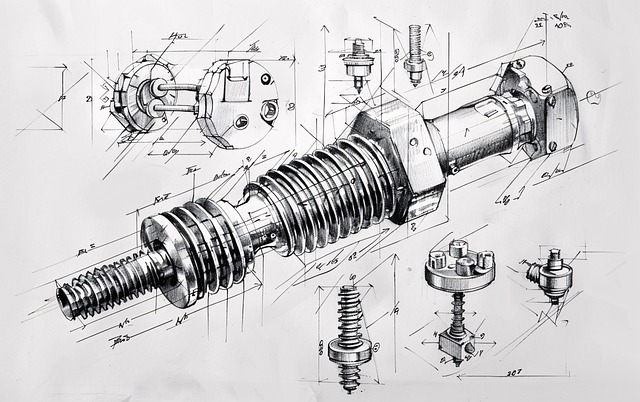 Technical engineering illustration